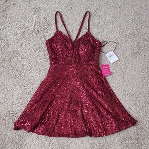 Morgan & Co. Radiant Red Sequin Dress